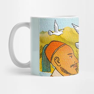 White lovebirds and LGBT love Mug